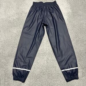 Hanna Andersson Rain Pants Kids Youth 160 US 14-16 Blue Polyurethane